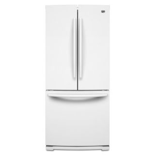 Maytag 19.6 cu ft French Door Refrigerator with Single Ice Maker (White) ENERGY STAR