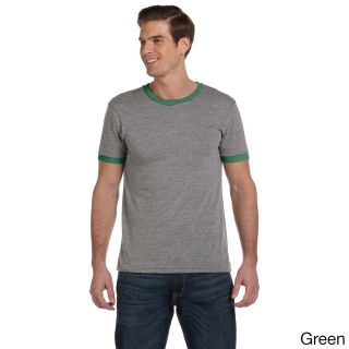 Alternative Mens Contrast Ringer Crew Neck T shirt Green Size XXL