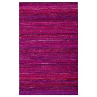 Nuloom Handmade Flatweave Lines Multi Pink Rug (47 X 67)
