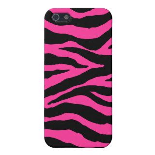 PixDezines Zebra , Black+Hot Pink Covers For iPhone 5