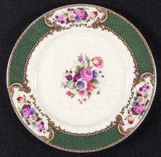 Myott Staffordshire Bouquet, The Green Dinner Plate, Fine China Dinnerware   Gre