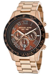 Michael Kors MK8247  Watches,Mens Chronograph Brown Dial Rose Gold Tone Ion Plated SS, Chronograph Michael Kors Quartz Watches