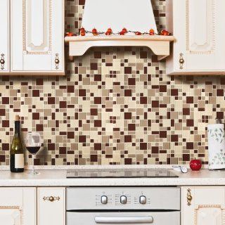 Shop Instant Mosaic (Glass)   Peel And Stick   (Taupe   1 Square Foot) at the  Home Dcor Store