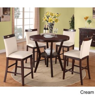 Rosi Cream Bicast Leather Counter Chairs (set Of 4)