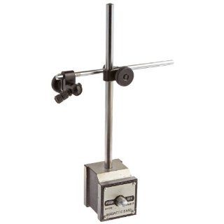 Fowler 52 585 060 Push Button Magnetic Base, 50lb. Pull, 1.62" Width, 2" Height, 2" Depth, 9" Overall Height Dial Indicator Mag Base