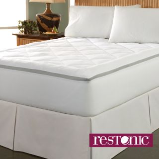 Restonic Breathable Spacer Gusset Mattress Pad With Stain Release And Repel