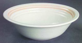 Baker, Hart & Stuart Michelle Rim Cereal Bowl, Fine China Dinnerware   Peach Flo