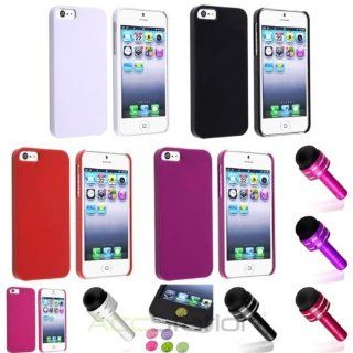 XMAS SALE Hot new 2014 model Color Multi Solid Clip on Hard Cover Case+Dust Cap Pen+Sticker For iPhone 5 5SCHOOSE COLOR Cell Phones & Accessories