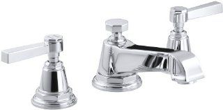 KOHLER K 13132 4A CP Pinstripe Pure Widespread Lavatory Faucet, Polished Chrome   Touch On Bathroom Sink Faucets  