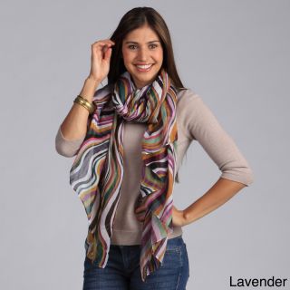 Saro Womens Swirling Stripe Design Scarf