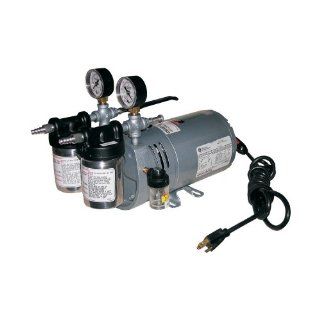 Gast 0523 V4 SG588DX Portable Rotary Vane Vacuum Pump, 100 115 V, 50/60 Hz, 4.5 cfm Industrial Rotary Vane Pumps