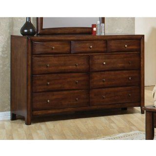 Storage Dresser Contemporary Style in Warm Brown Finish   Bedroom Furniture