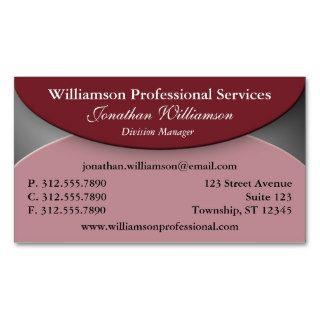 Professional Fold Burgundy Business Cards