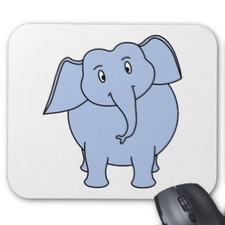 Cute Blue Elephant Cartoon. Mouse Pad