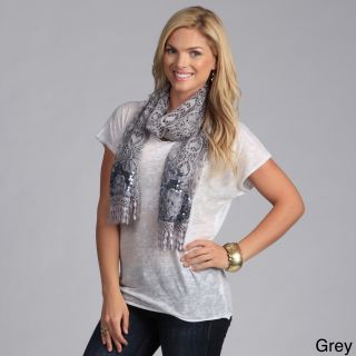 Cashmere Showroom Queen Of Hearts Embellished Lace Scarf