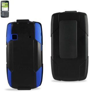(Holster Combo/silicone Case + Protector Cover) Hard Case for Samsung Replenish M580 BLACK/BLUE (SLCPC09 SAMM580BKNV) Cell Phones & Accessories