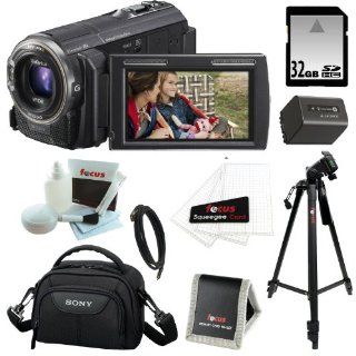 Sony HDR PJ580V 32GB HD Handycam Camcorder with 20.4MP and 12x Optical Zoom + 32GB SDHC + Sony Case + Sony Battery Pack + Mini HDMI Cable + Accessory Kit  Digital Cameras  Camera & Photo