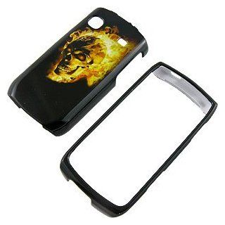 Fire Skull Protector Case for Samsung Replenish SPH M580 Cell Phones & Accessories
