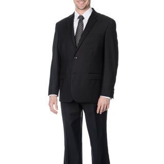 Pronto Mens Black Wool Blend 2 piece Suit