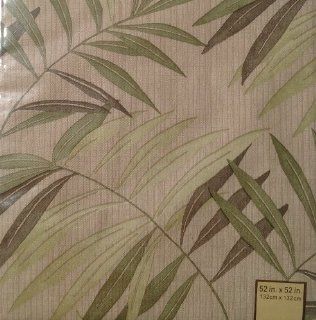 Bamboo Leaf Vinyl Tablecloth with Flannel Back 52" x 52"  