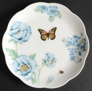 Lenox China Butterfly Meadow Blue Salad/Dessert Plate, Fine China Dinnerware   B