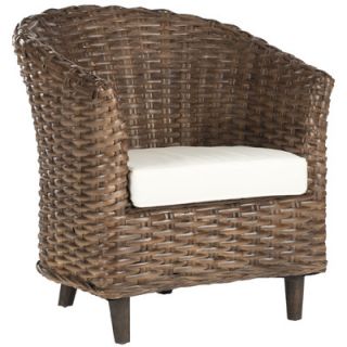 Safavieh Omni Barrel Fabric Arm Chair FOX6501B / FOX6501C Finish Brown