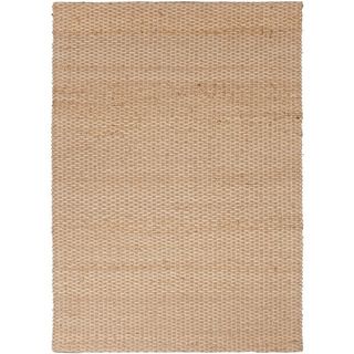 Handmade Naturals Solid Pattern Brown Rug (8 X 10)