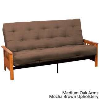 Epicfurnishings Provo Queen size With Inner Spring Futon Sofa Sleeper Bed Brown Size Queen