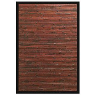 Cobblestone Brown/ Red Bamboo Area Rug (5 X 8)