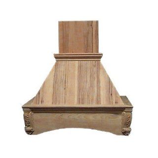 Fujioh 30 inch Arched Corbel Wall Mount Wood Range Hood, 34 inch W x 24 inch D x 42 inch H, Red Oak (CFM depends on choice of blower, not included)