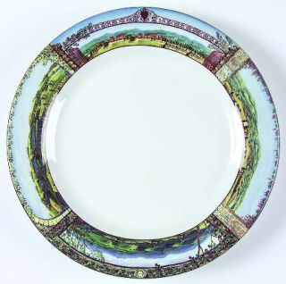 Sakura Tuscan Travels Dinner Plate, Fine China Dinnerware   Scenes Rim, Smooth,