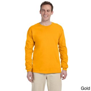 Jerzees Jerzees Mens Hidensi t Long Sleeve Solid T shirt Gold Size XXL