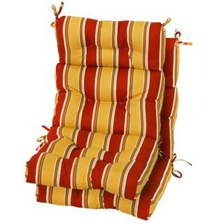 3 section Contemporary Outdoor Carnival High Back Chair Cushion (set Of 2)