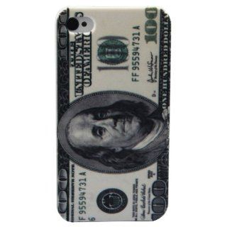 Us Dollar 100 Design Pattern Hard Housing Skin Case Cover for Iphone 4 4g 4s Cell Phones & Accessories