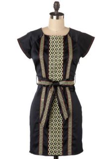 Tunisia Tie Waist Dress  Mod Retro Vintage Dresses