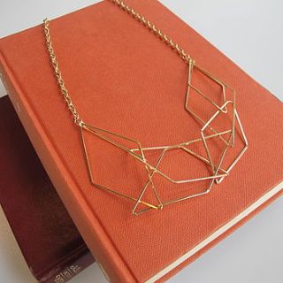 geometric statement necklace by molly & pearl