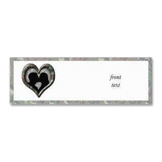 Silhouette of Couple Kissing (Camouflage Heart) Business Card