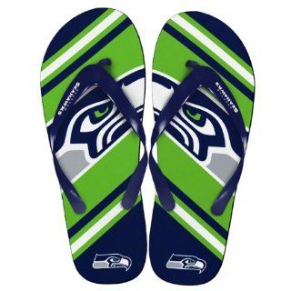 Seattle Seahawks Big Logo Flip Flops 2013 New Style Large  Sports Fan Slippers  Sports & Outdoors