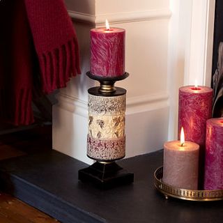 decorative embossed candle holder by jodie byrne