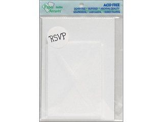 Paper Accents Card & Envelopes RSVP 3.5x5 White 10pc