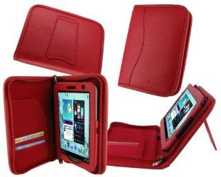 rooCASE Executive Portfolio (Red) Leather Case for Samsung GALAXY Tab 2 7.0 / Samsung Galaxy Tab 2 7 Inch Student Edition Computers & Accessories