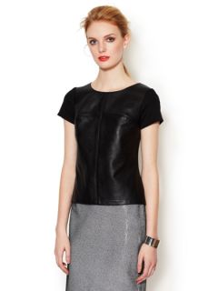 Leather Combo Tee Shirt by Renvy