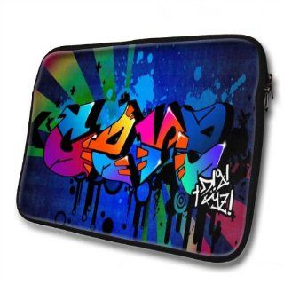"Graffiti Names" designed for Geva, Designer 14''   39x31cm, Black Waterproof Neoprene Zipped Laptop Sleeve / Case / Pouch. Cell Phones & Accessories
