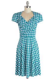 Kelly's Vivid in the Moment Dress in Squares  Mod Retro Vintage Dresses