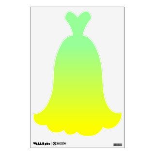 Green Yellow Ombre Gown Wall Decal