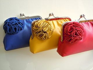 ruffelle adele soft leather clutch bag by caramel designs