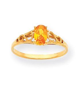 14k Gold Synthetic Citrine Ring Jewelry