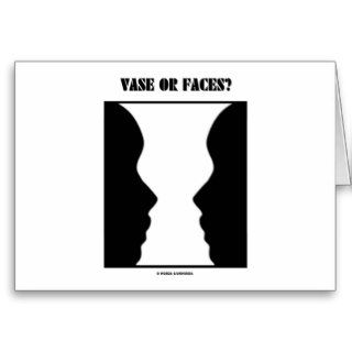 Vase Or Faces? (Optical Illusion) Cards