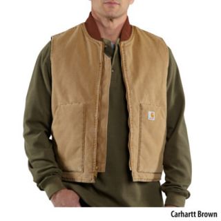 Carhartt Mens Weathered Duck Vest/Arctic Quilt Lined 758431
