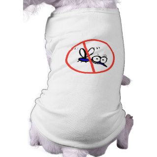 no mosquito funny cartoon design dog clothes